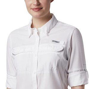 🆕Columbia Women's Lo Drag Long Sleeve Shirt, XXL - White, Brand NEW, Authentic